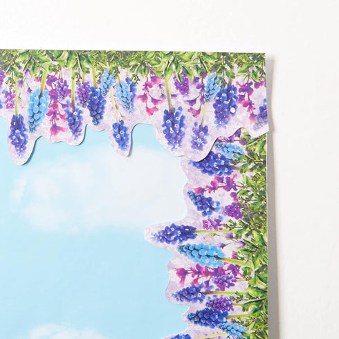 Eureka Curiosity Garden Floral Extra Wide Decorative Classroom Bulletin Board Trim for Teachers, 3.25" Wide, 12 Strips
