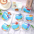 Whaline 24 Packs Sea Animal Sticky Notes, Fishbowl Shaped Notepads, 12 Designs Ocean Memo Pads for Office School