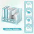 SUPEASY Desk Organizers Metal Magazine File Holder with 5 Vertical Compartments for Office Desktop, Blue Plus