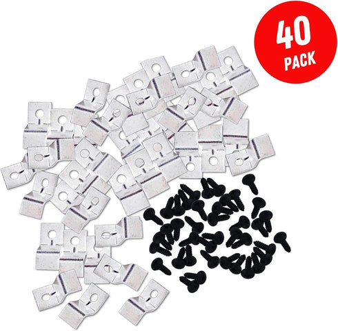 Performore 40 Pack Z Table Top Fasteners with Screws, Heavy Duty Z Table Top Fasteners Solid Steel