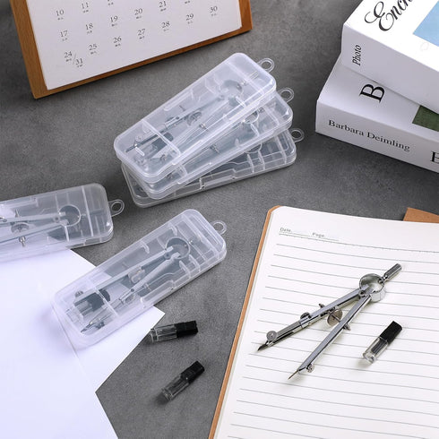 Zonon 12 Pcs Compass for Geometry, Bulk Protractor for Math Students, Precision Tool with Pencil for Art