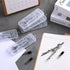 Zonon 12 Pcs Compass for Geometry, Bulk Protractor for Math Students, Precision Tool with Pencil for Art
