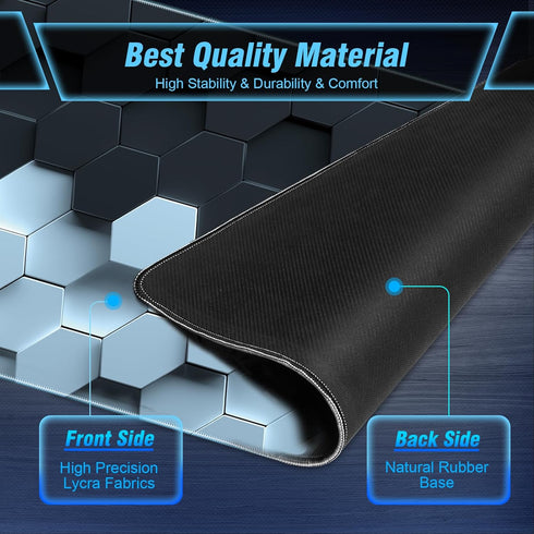 Gaming Mousepad - 3D Stereoscopic Vision Extra Large Mouse Pad 35.4"x15.7" for Smooth Control Performance