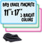 Magnetic Dry Erase Whiteboard Sheet 11" x 17" - Multicolor 11x17 3-Pack with Kitchen, Fridge, Office, Classroom