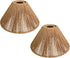 2 Pack Woven Rattan Lampshades, Conical Boho Style Pendant Light Shades, Small