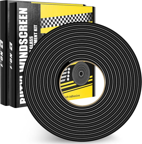 Butyl Rubber Tape Headlight Glue Sealant Rope, 14.8Ft Diameter 8mm for Automotive Window Door Sealing