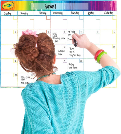 Dry Erase Calendar Board, Whiteboard for Family Schedules, School Classrooms, Great for Teachers and Kids