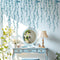 Blue Hanging String of Pearls Succulents Vine Wall Decals Peel and Stick,