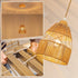 Boho Rattan Pendant Light Kitchen Island,Farmhouse Chandeliers Adjustable Height Hanging lamp for Dining Room,Kitchen