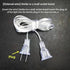 Tiosen Indoor Outdoor Extension Cord, White Transparent Cable Light Extender Wire, String Lights Power Plug Accessory