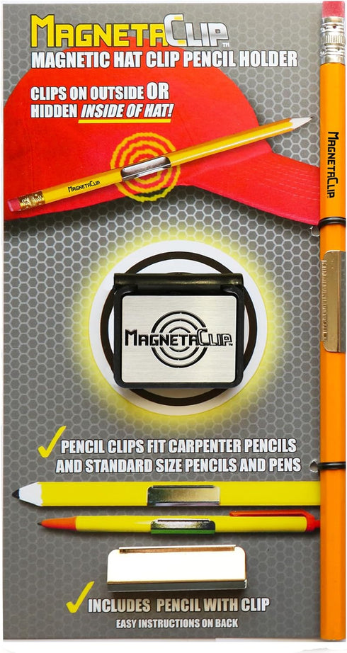 Magnetic Hat Clip Pencil Holder with Strong Magnetic Clip for Standard Pencils and Carpenter Pencils (1)