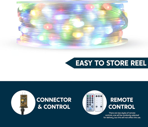 600 Outdoor,197 8 Joiedomi LED Christmas Lights FT Multicolor Christmas Tree Lights with Modes Timer, PVC Clear Wire