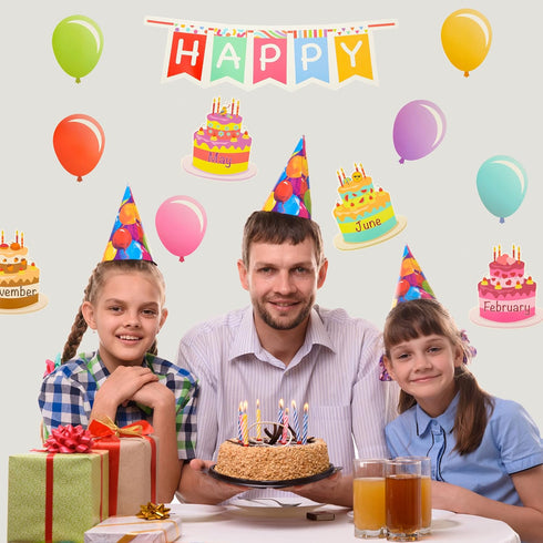Mr. Pen- Happy Birthday Bulletin Board Set, 20 pcs Decorations for Classroom Birthday Board, Birthday Bulletin Board