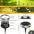 inkgear 6 Pack 8 IP65 Solar Ground Lights Outdoor, LED Mini Flat Solar Disc Lights, Waterproof Pathway Lights Solar