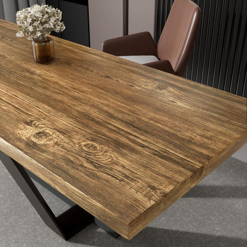 YENHOME Brown Wood Look Contact Paper, Peel and Stick Faux Dark Wood for Cabinets, Countertops, Walls, 17.7"X200"