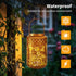Hummingbird 2 Pack Brizled Solar Lantern Lights, LED Hollow Out Hanging Lantern Lights Outdoor, Warm White Solar Garden