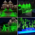 T-SUN Solar Spotlight LED Outdoor Wall Light, Green, IP65 Waterproof, 180 Adjustable, Auto-on/Auto-off for Garden,