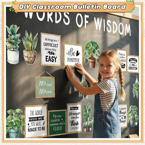 Set, 45 Bookshelf Bulletin Board Pcs Classroom Bulletin Board Decorations Inspirational Cutouts Reading Library Back