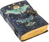 TUZECH Book of Spells Leather Bound Journal, Luna Moths, Deckle Edge Paper, Antique Vintage Notebook