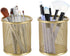 PAG Pencil Holder for Desk, 2 Pack Desktop Pen Cup, Office Supplies Desk Organizers and Accessories Organization, Makeup Brush Holder, Gold