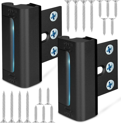 Home Security Door Reinforcement Lock, Upgraded Front Door Locks for Kids Safety