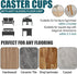 2 x 2 Rubber Caster Cups - Round Non Slip Furniture Pads, Anti-Slip Gripper Floor Protector for Bed Couch (8 Pack)
