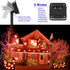 YAOZHOU Fall Outdoor Decor, 2 Pack Solar Orange Copper String Lights, 200 LED Waterproof for Porch and Garden