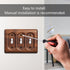 3-Gang Solid Walnut Triple Switch Plate Light Switch Wall Cover for Decorative and Functional Home Accents