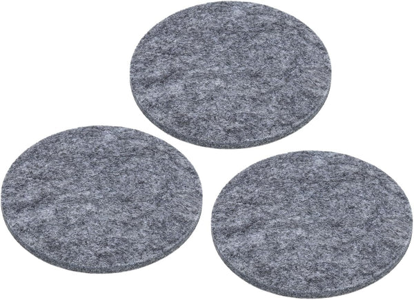 PATIKIL 3.9" Diameter Adhesive Non-Slip Backed Felt, 3 Pcs 5mm Thickness Round