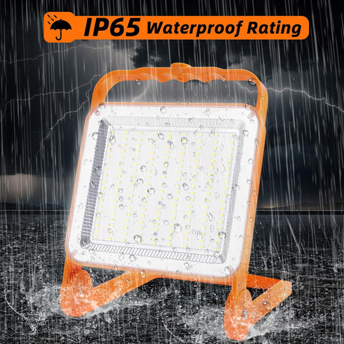 SETEN 2-Pack 50W 8,000LM (500W IP65 10ft 5000K Super Bright LED Work Light - Equivalent), Waterproof, Heavy Duty Cord