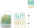 Gold Blue Binder Clips and Paper Clips Set, 3-in-1 Boxed for Office School Supplies, Teachers Classroom Daily Use