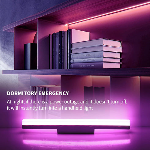 Clnutrieve Set 2, 4000Mah RGB+6400k Dimmable Closet Led Mirror Vanity Lights of Magnetic Battery Rechargeable Color