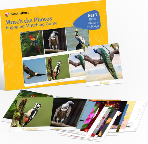 Keeping Busy Match The Photo Game - Fun Facts Matching Game for Adults, Dementia Activities for Seniors