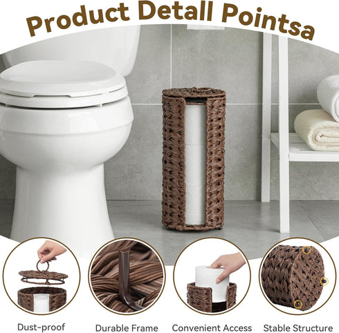 3 GRANNY SAYS Toilet Paper Storage Basket with Lid, Toilet Paper Holder Stand, Waterproof Organizer for Bathroom