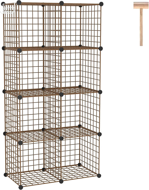 C&AHOME Wire Cube Storage, 8 - Cube Organizer Metal C Grids, Modular