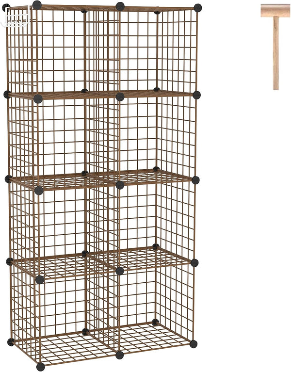 C&AHOME Wire Cube Storage, 8 - Cube Organizer Metal C Grids, Modular