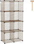 C&AHOME Wire Cube Storage, 8 - Cube Organizer Metal C Grids, Modular