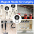 LOVIMAG Magnetic Hooks, 150LBS Strong Heavy Duty Black Swivel Hooks for Refrigerator, Kitchen, and Grill (6 Pack)