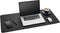 Gallaway Leather Desk Mat, Large 36" x 17" Black Office Desk Pad, Elegant Computer Desk Cover Protector