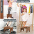 Wooden Step Stool, 9in Heavy Duty Portable Nonslip Step Stool with 550 Load Capacity for Home