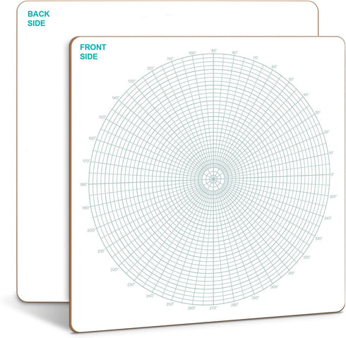 SCRIBBLEDO Circular Grid 12"x12" Large Graph Dry Erase Board, Double-Sided White Board for Home, School, Classroom