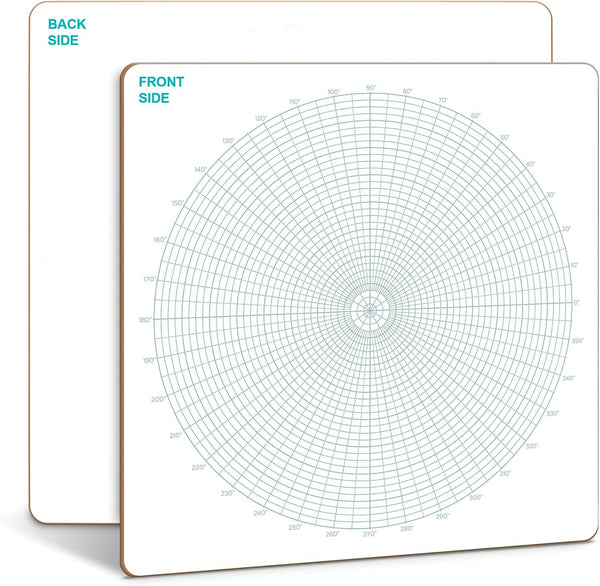 SCRIBBLEDO Circular Grid 12"x12" Large Graph Dry Erase Board, Double-Sided White Board for Home, School, Classroom