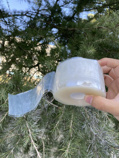 Self Sealing Fusing Silicone Tape Clear, 1 in Wide, 36 Feet Heavy Duty Waterproof Hose Tape for Pipeline Repair