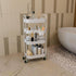 Ytmshisan 4-Tier Metal Rolling Cart with Wheels, Storage Utility Organizer Cart for Kitchen, Bathroom, Office, Baby