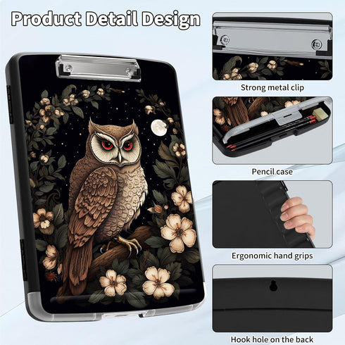 Metal Clipboard with Storage - High Capacity Nursing Clipboards with Pen Holder for School & Office