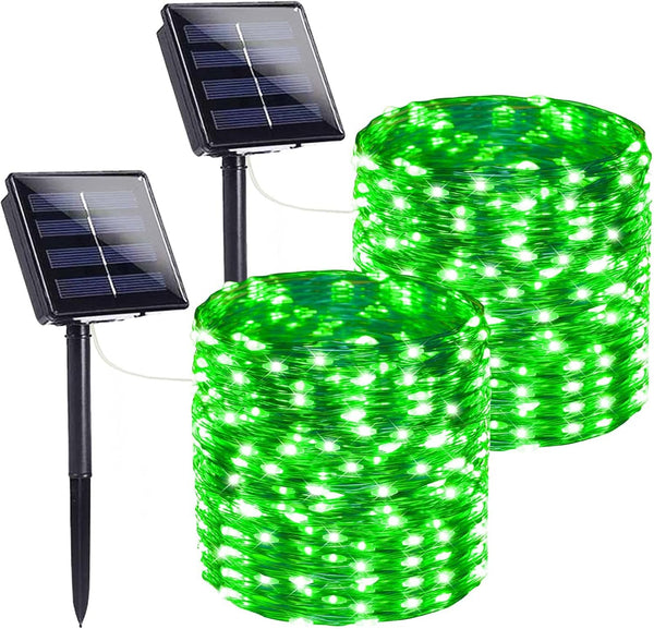 Extra-Long 144FT Solar String Lights for Outside, 2 Pack 400LED Solar St.
