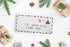 North Pole Self Inking Stamp, 13/16" x 2 3/16" Reindeer Rubber Stamp, Red Ink Christmas Letter Imprint