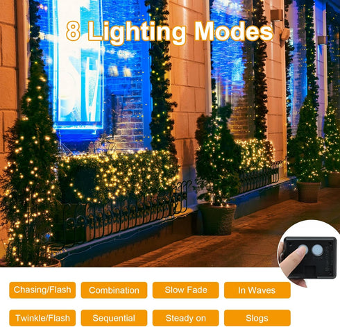 2 Pack Lights,16.4Ft 50LED BOLWEO Solar Powered String Lights, Solar Fairy Waterproof Wire Lighting for Indoor Outdoor