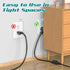 2 Pack Power Extension Cord 3FT, Short 3 Prong Electric Extension Cable, Heavy Duty, Waterproof, 16 AWG