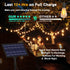 100FT 8 ST38 Bulb 30 Stright Solar Powered String Light with Remote Control Light Modes, Weatherproof Shatterproof LED